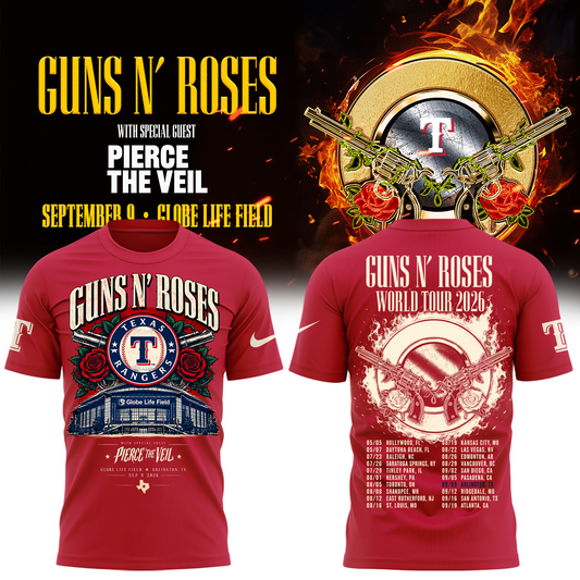 GN’R x Texas Rangers Globe Life Field 2026 Tour T-Shirt