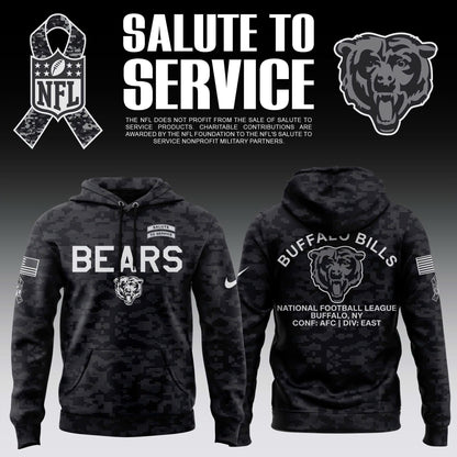 Unisex Chicago Bears 2026 Salute to Service Camo Hoodie