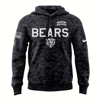 Unisex Chicago Bears 2026 Salute to Service Camo Hoodie