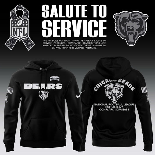 Unisex Chicago Bears 2026 Salute to Service Hoodie