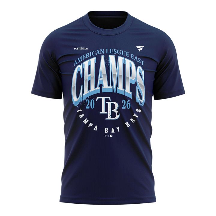 Tampa Bay Rays Navy 2026 AL East Division Champions T-Shirt - Unisex