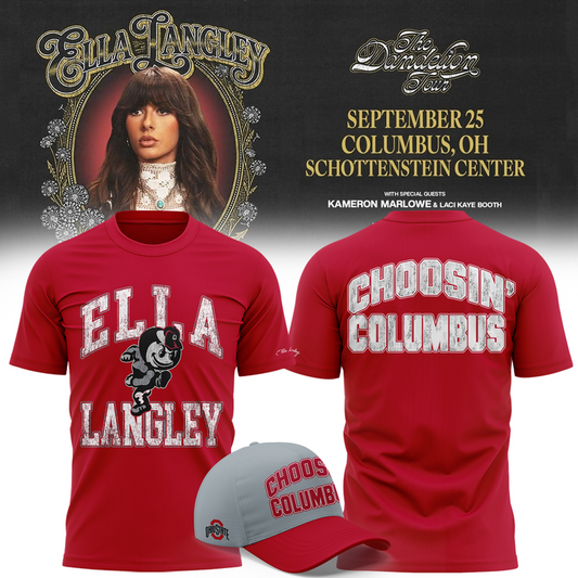 VIP02..Ohio State Buckeyes x Ella Langley-The Dandelion Tour 2026 T-shirt