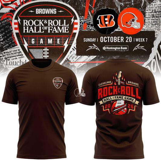 Limited Edition Cleveland Browns Rock & Roll Hall of Fame Game T-Shirt 2026