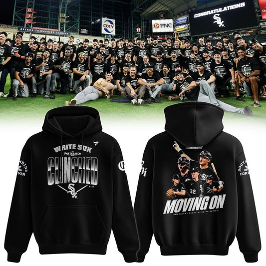 Women's Chicago White Sox Clinched Postseason Hoodie - American League Division Series Moving On Black