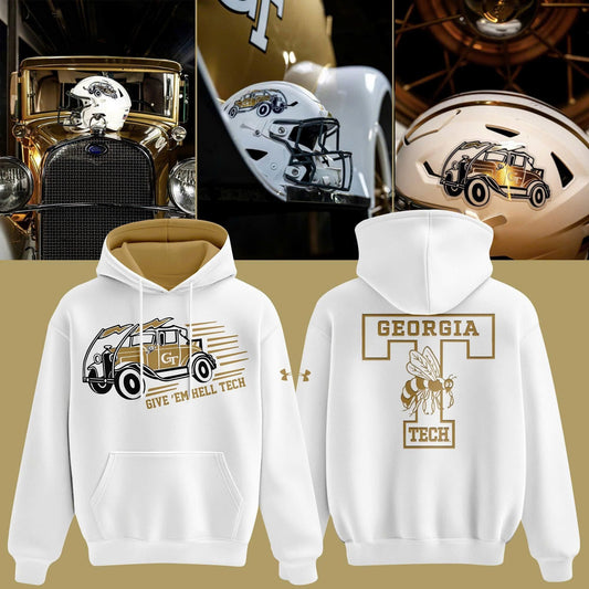 Unisex Yellow/White Georgia Tech Football 2026 Reck Day Special hoodie