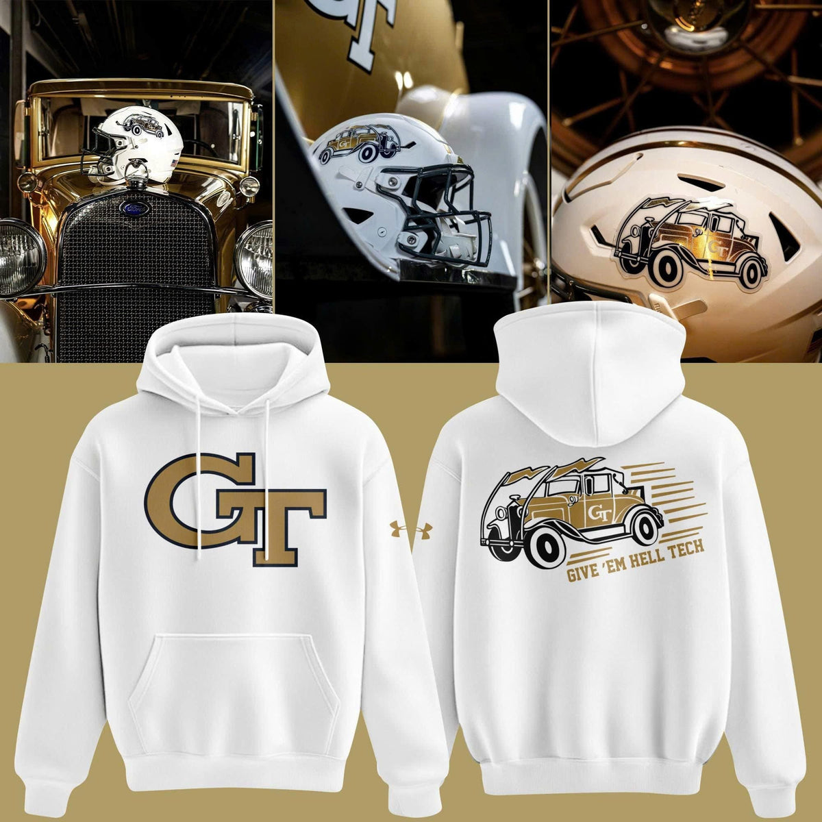 Unisex White Georgia Tech Football 2026 Reck Day hoodie