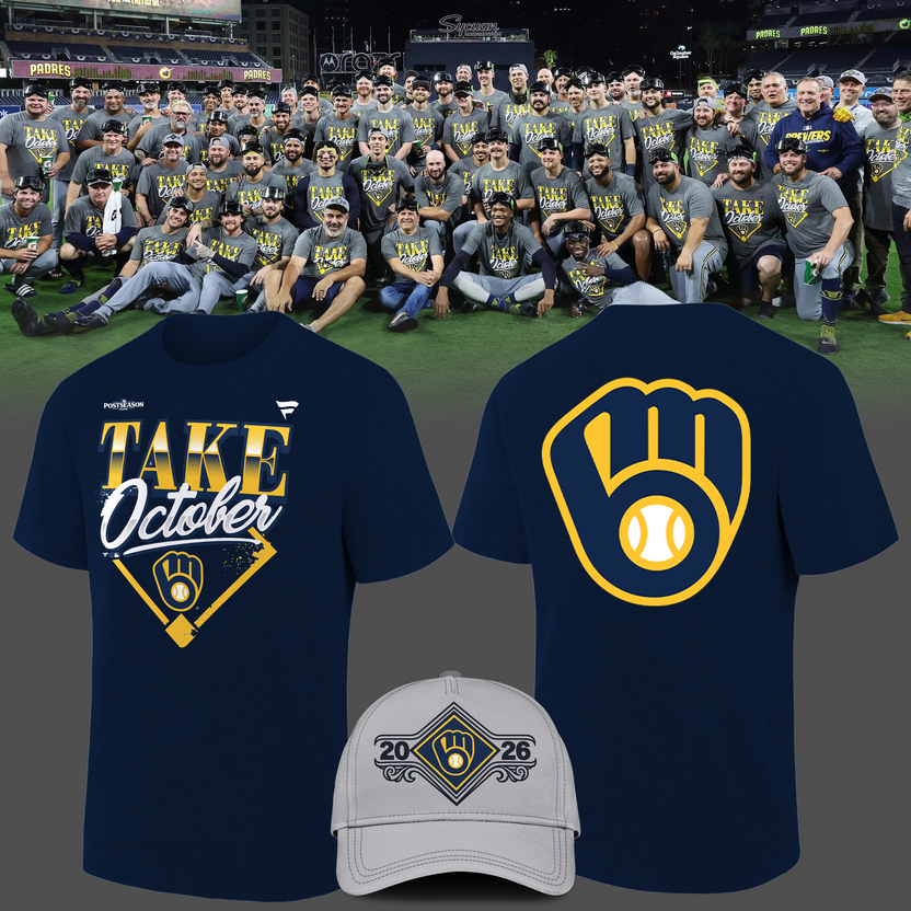 Milwaukee Brewers 2026 Division Series Champions Distressed Locker Room Take October T-Shirt