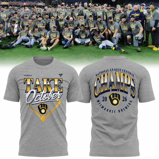 Milwaukee Brewers 2026 Division Series Champions Distressed Locker Room Take October T-Shirt