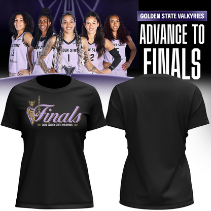 04.(Women's)Limited edition Golden State Valkyries 2026 WNBA Finals T-Shirt- Black