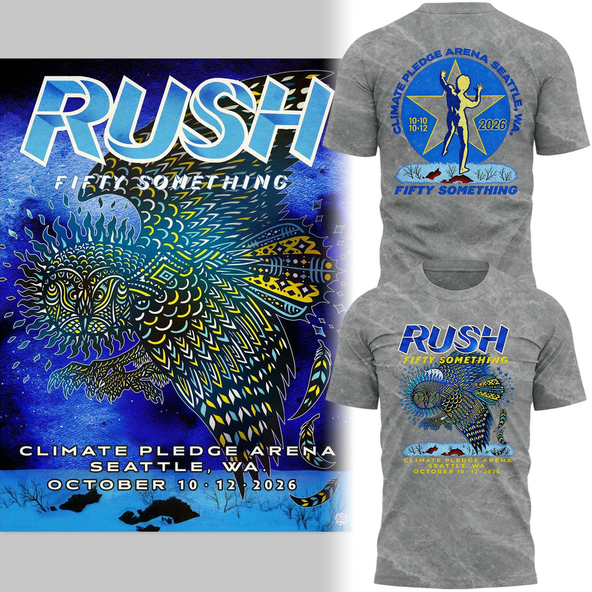 RUSH – Fifty Something Tour 2026 Seattle, WA T-Shirt