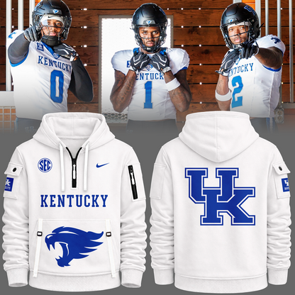 Limited Edition Kentucky Wildcats football 2026 3D Quarter Zipper Hoodie