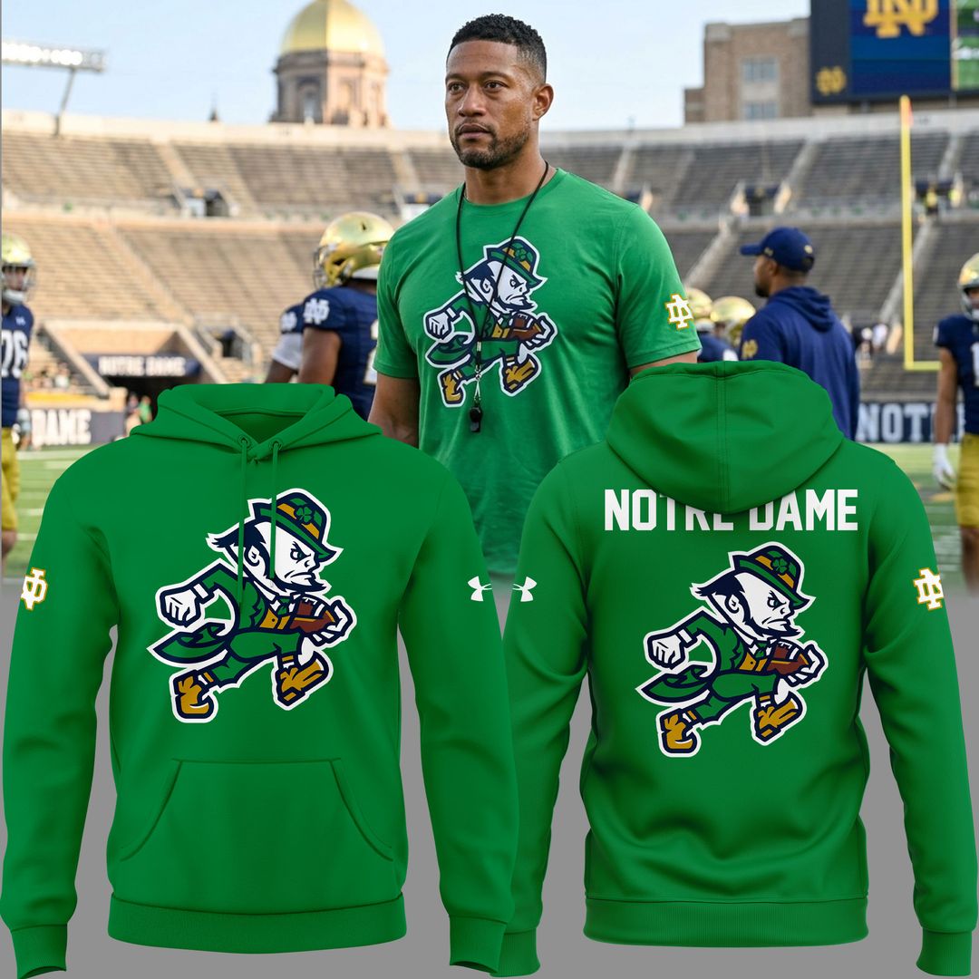 Green Hoodie Notre Dame Football - Go Irish Hoodie