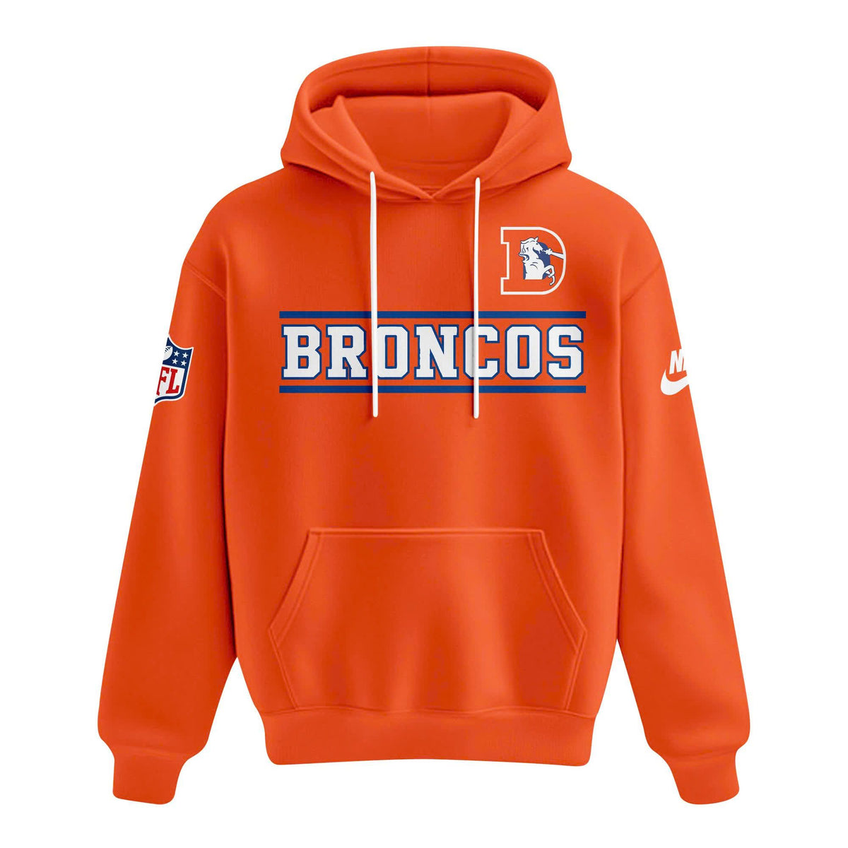 Unisex Orange Denver Broncos 2026 Throwback Sideline hoodie