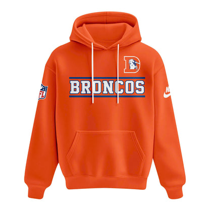 Unisex Orange Denver Broncos 2026 Throwback Sideline hoodie