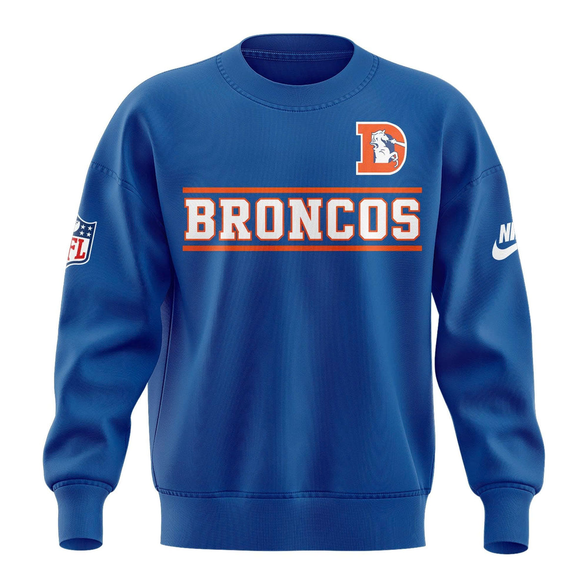 Unisex Royal Blue Denver Broncos 2026 Throwback Sideline Sweatshirt