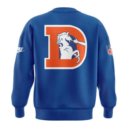 Unisex Royal Blue Denver Broncos 2026 Throwback Sideline Sweatshirt
