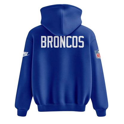 Unisex Royal Blue Denver Broncos 2025 Throwback Sideline hoodie