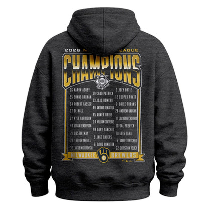 Limited Edition Hoodie Milwaukee Brewers 2026 National League Champions Locker Room