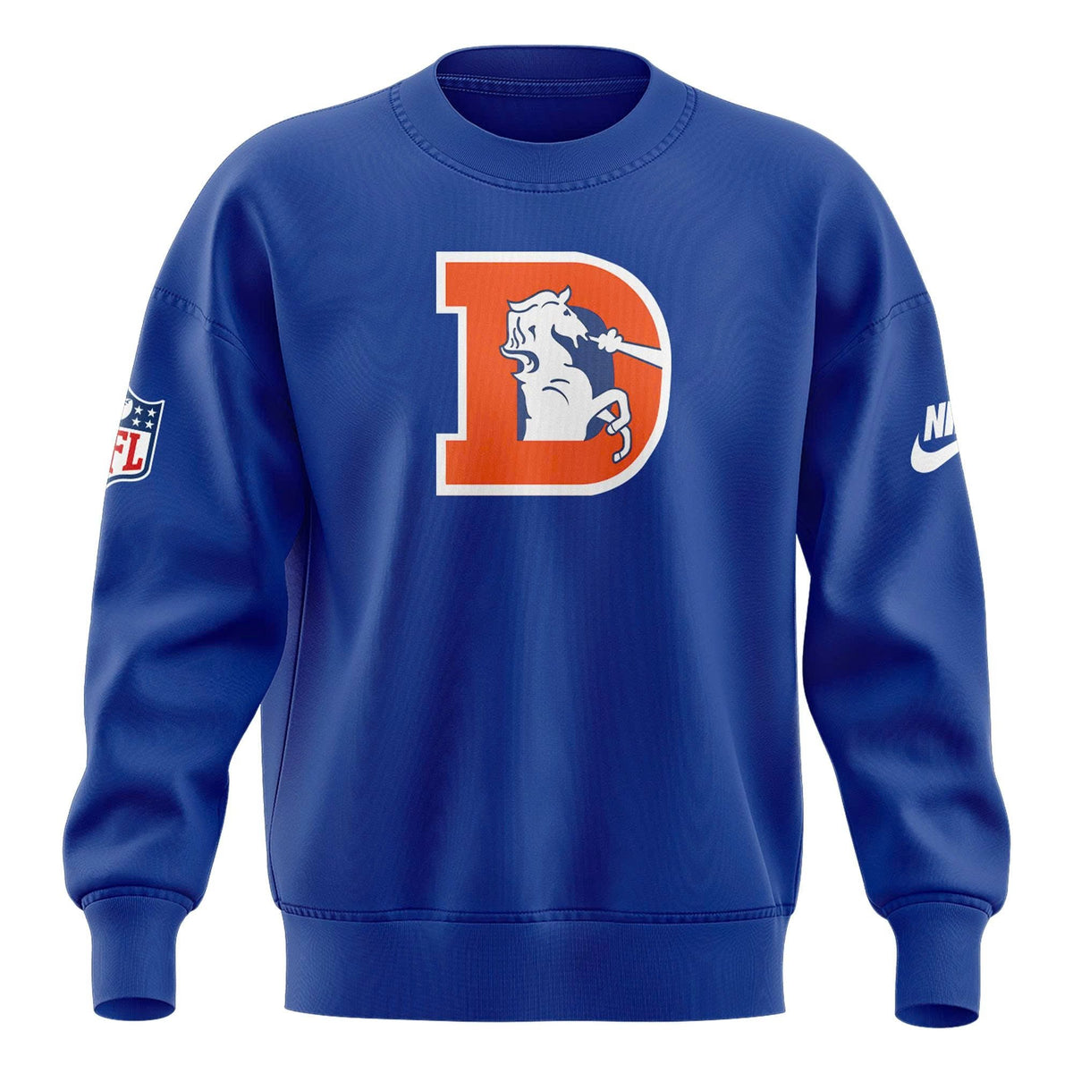 Unisex Royal Blue Denver Broncos 2025 Throwback Sweatshirt