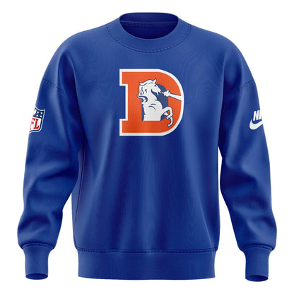 Unisex Royal Blue Denver Broncos 2025 Throwback Sweatshirt