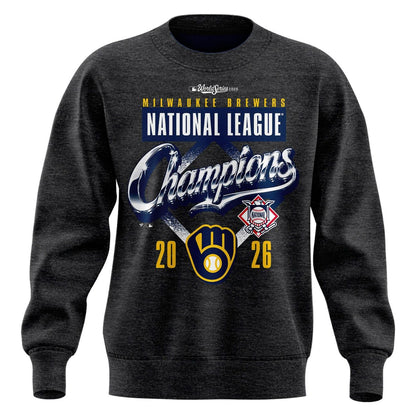 Limited Edition Sweatshirt Milwaukee Brewers 2026 National League Champions Locker Room.