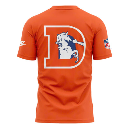 Unisex Orange Denver Broncos 2026 Throwback T-shirt