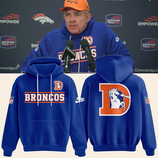 Unisex Royal Blue Denver Broncos 2026 Throwback Sideline hoodie
