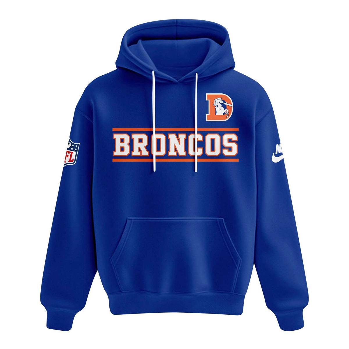 Unisex Royal Blue Denver Broncos 2026 Throwback Sideline hoodie
