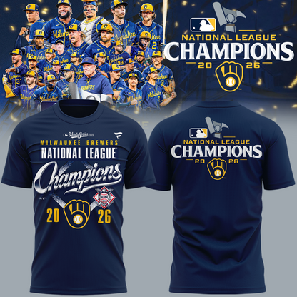 02.VIP.Milwaukee Brewers Fanatics 2026 National League Champions T-Shirt
