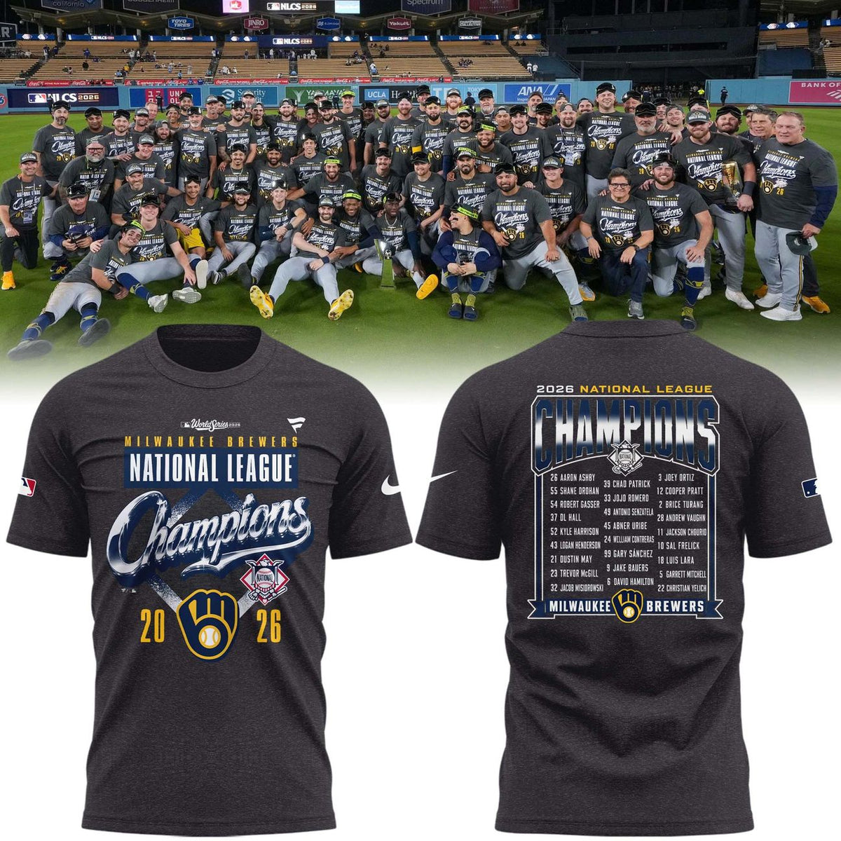 Milwaukee Brewers – 2026 National League Champions T-Shirt