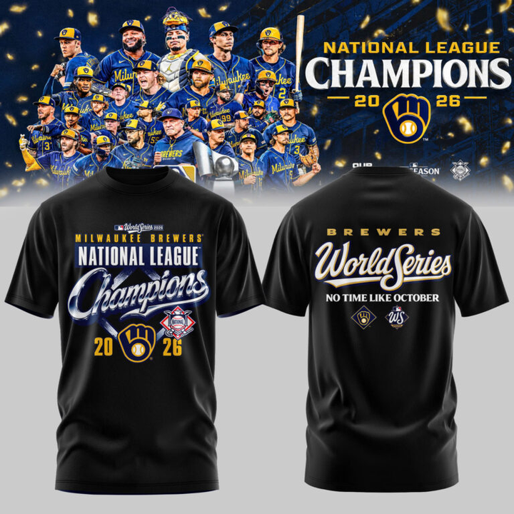 07.Milwaukee Brewers Fanatics 2026 National League Champions T-Shirt