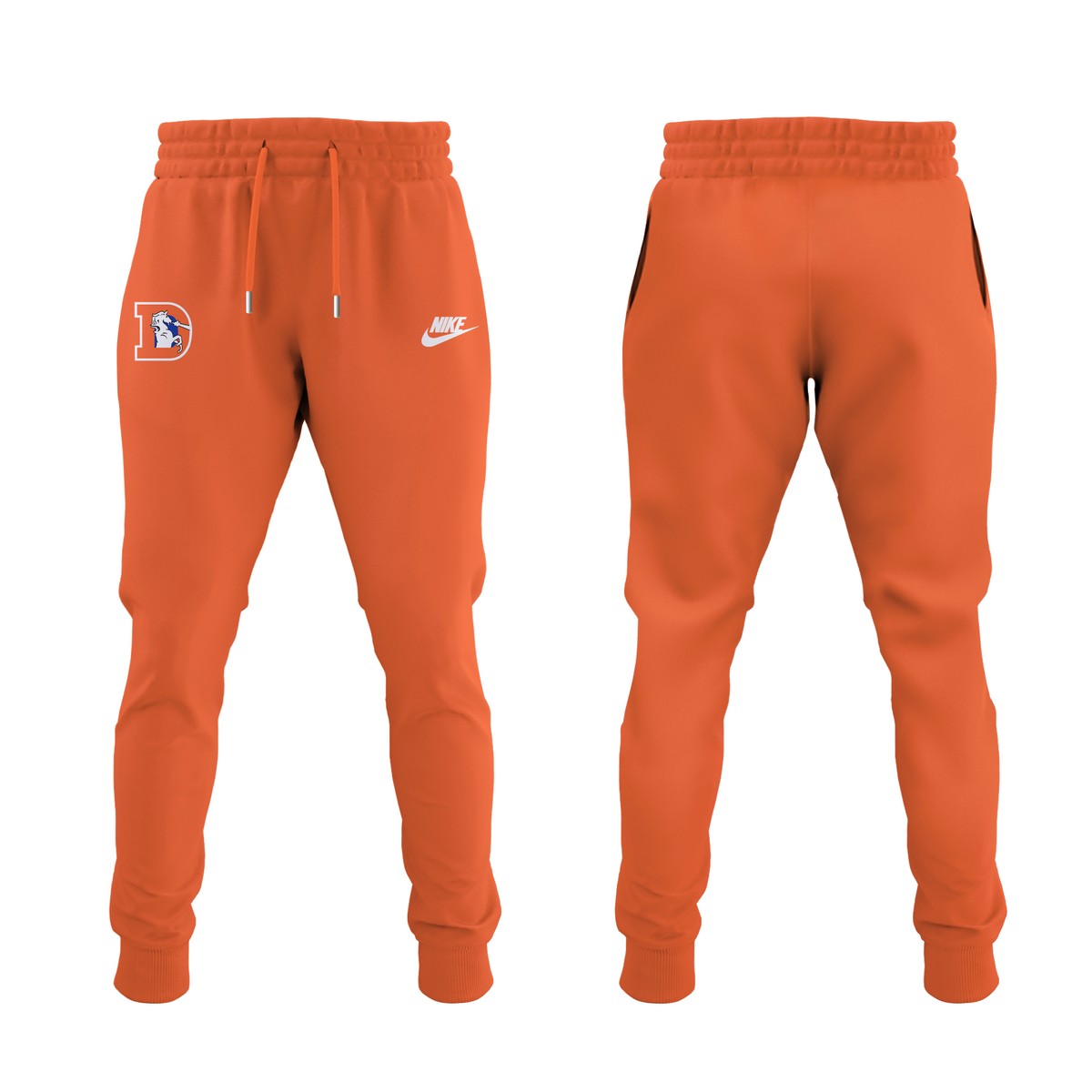 Exclusive Version Denver Broncos Throwback Orange Hoodie