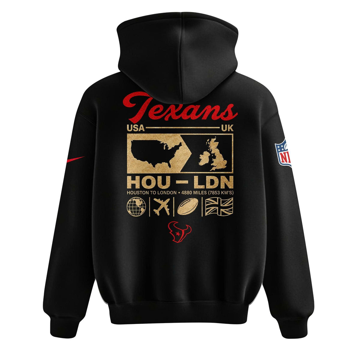 Black Houston Texans 2026 London Game Limited Hoodie