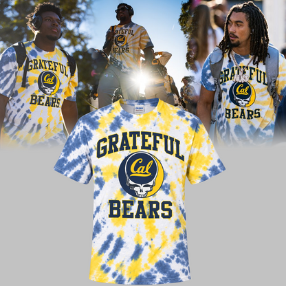 2026 New T-Shirt Blue & Gold Cal Football x Grateful Dead