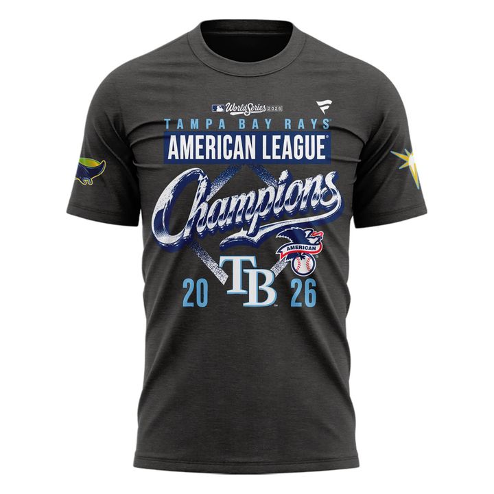 (Adult & Kids) Tampa Bay Rays 2026 American League Champions T-Shirt - Three Titles Locker Room Tee