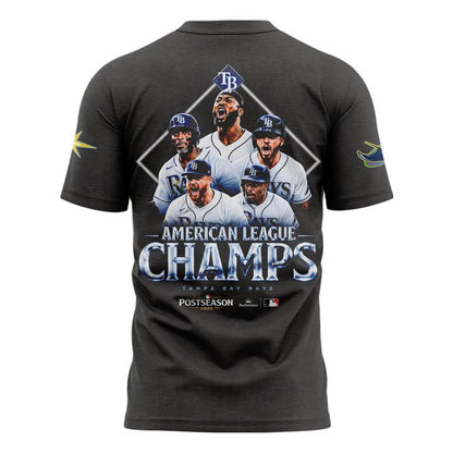 (Adult & Kids) Tampa Bay Rays 2026 AL Champions T-Shirt - Players Graphics Postseason Tee