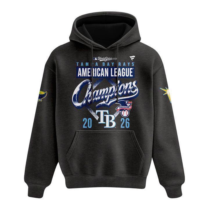 (Adult & Kids) Tampa Bay Rays 2026 American League Champions Front & Back Graphic Hoodie