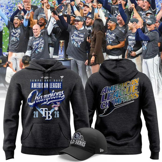 (Adult & Kids) Tampa Bay Rays 2026 American League Champions Front & Back Graphic Hoodie