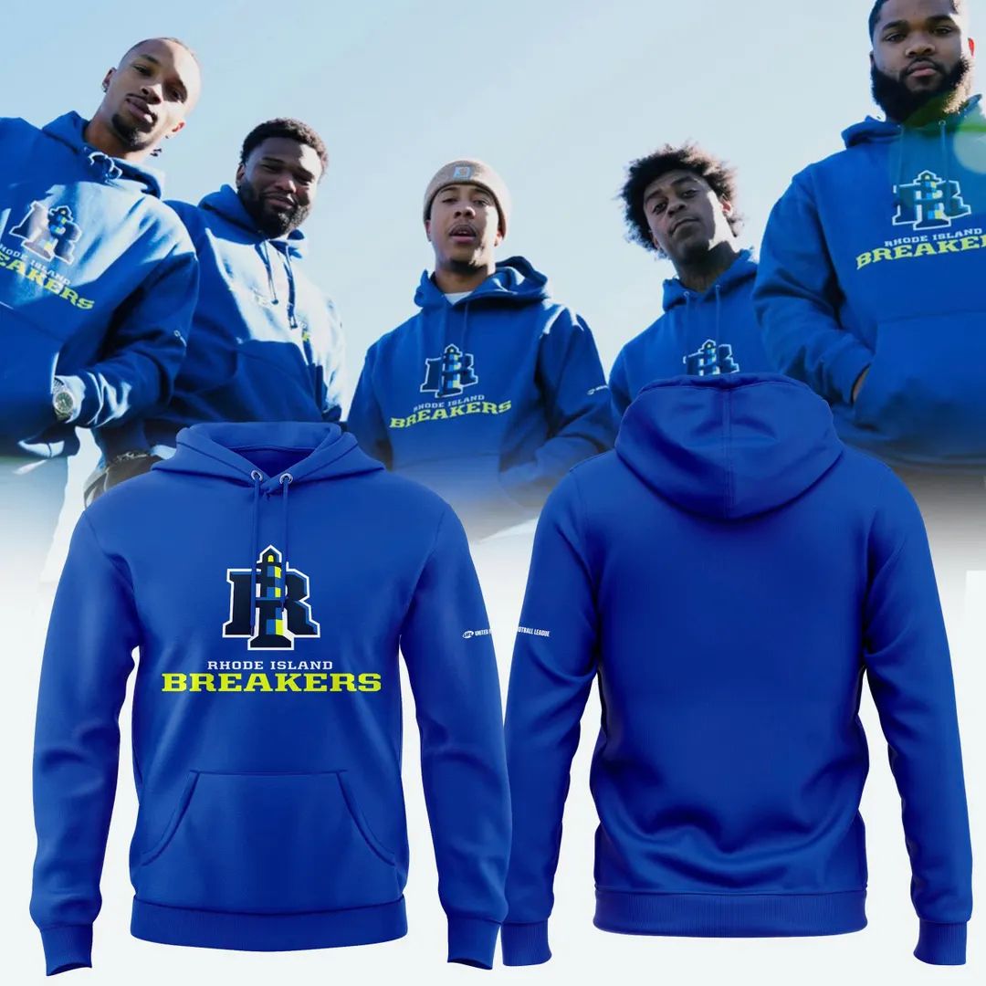 Rhode Island Breakers Primary Logo Official Hoodie