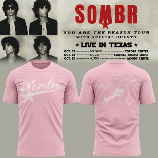 Sombr 2026 You Are The Reason Dateback Tour Tee