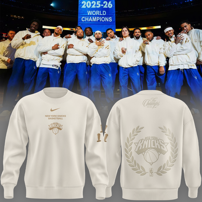 Unisex White New York Knicks 2026 Champions Night Sweatshirt