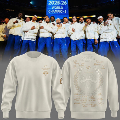 Unisex White New York Knicks 2026 Champions Night Sweatshirt