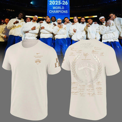 Unisex White New York Knicks 2026 Champions Night T-Shirt
