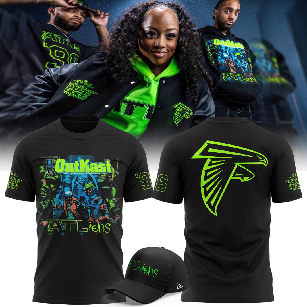 Outkast x Atlanta Falcons 30th Anniversary ATLiens Album Cover T-Shirt