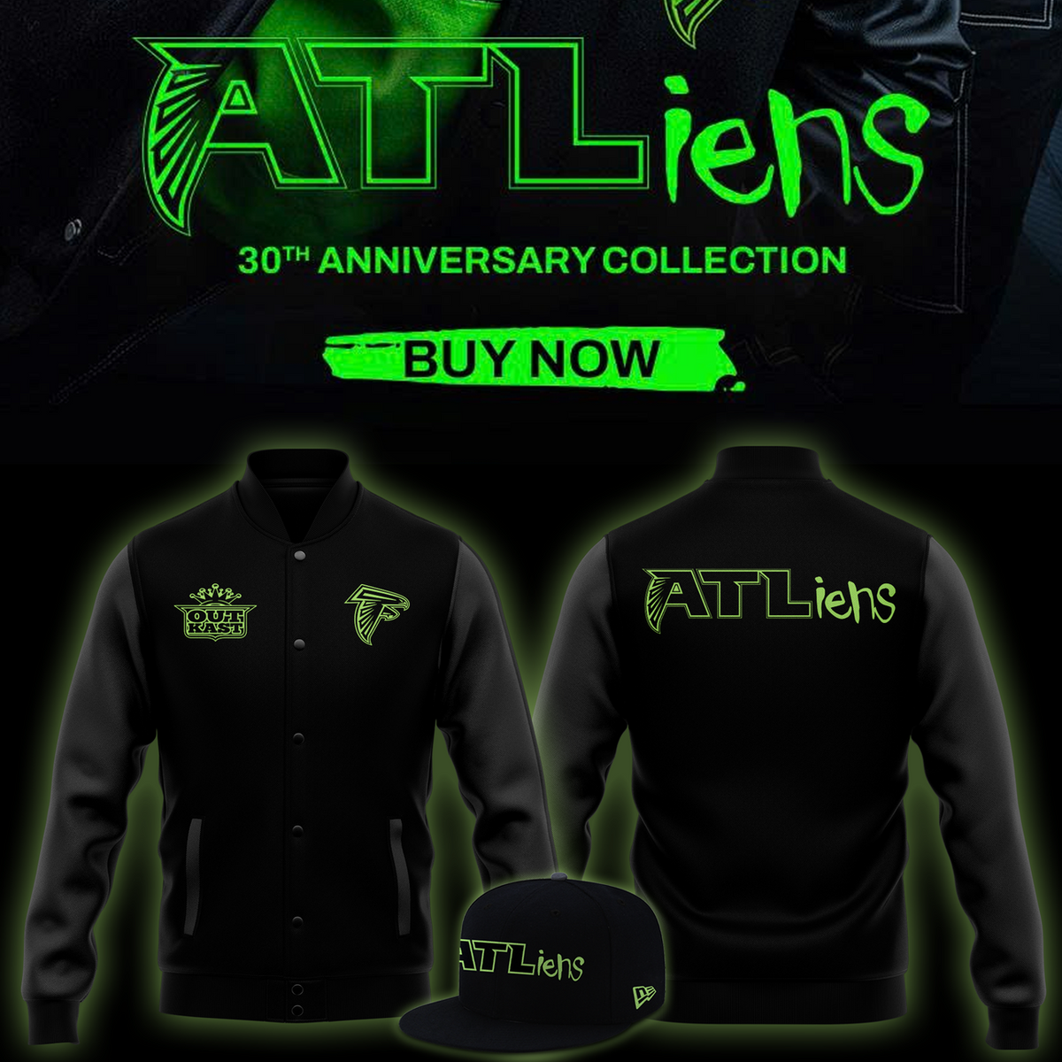 Outkast x Atlanta Falcons 30th Anniversary ATLiens Bomber Jacket