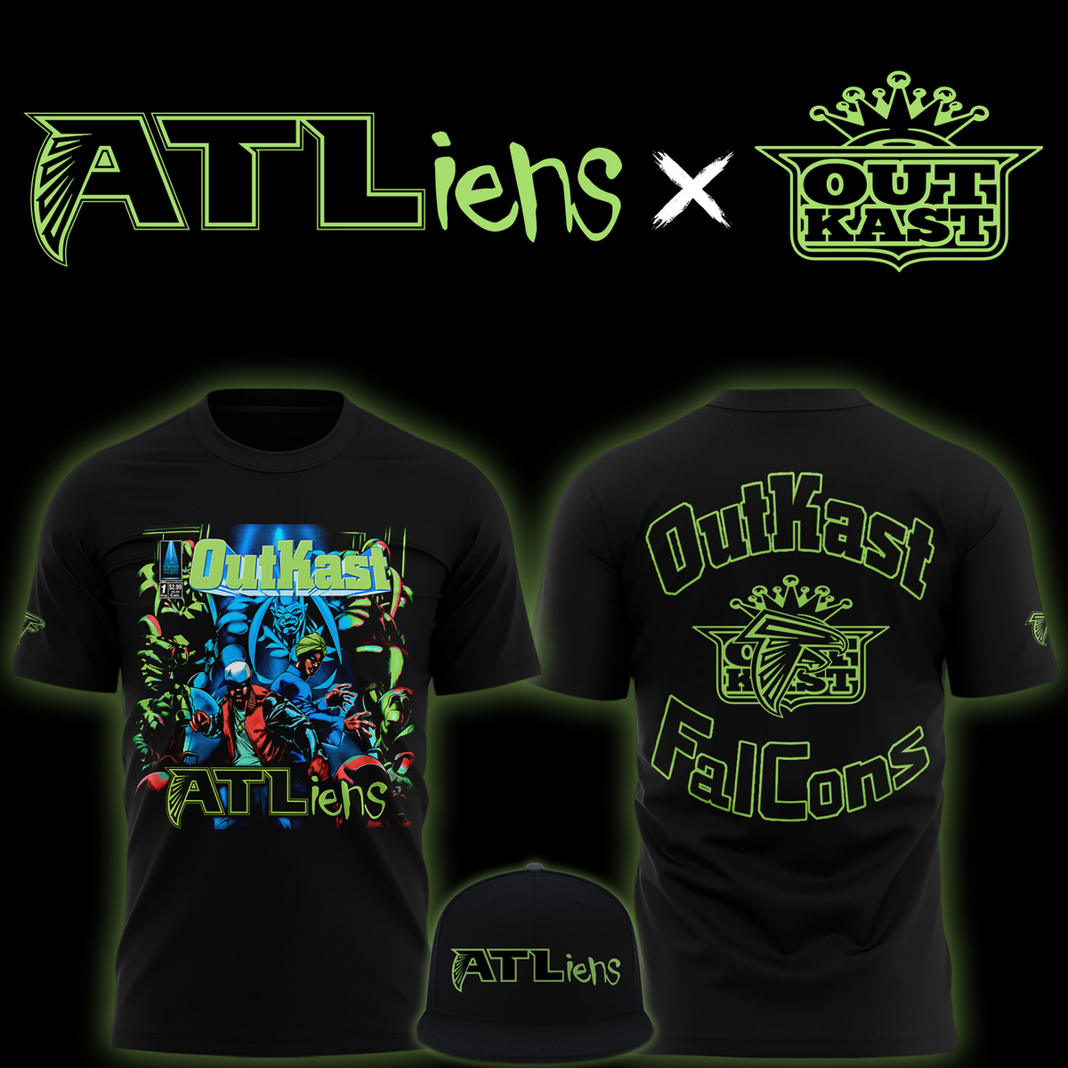Outkast x Atlanta Falcons 30th Anniversary ATLiens T-shirt