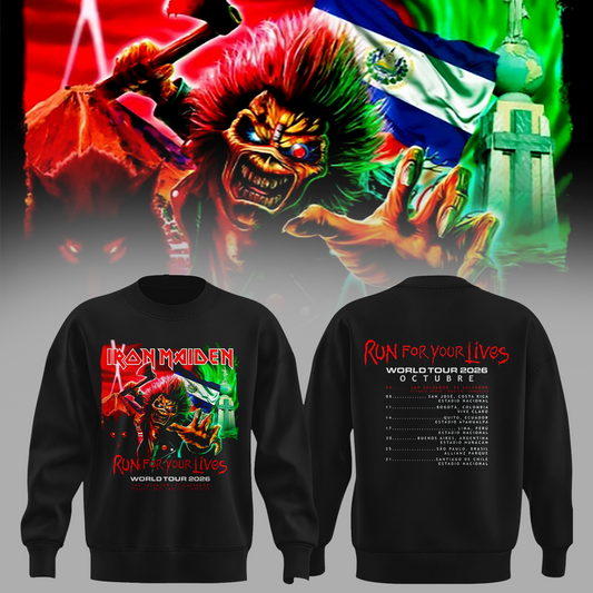 Iron Maiden Run For Your Lives World Tour 2026 - El Salvador Event Sweater
