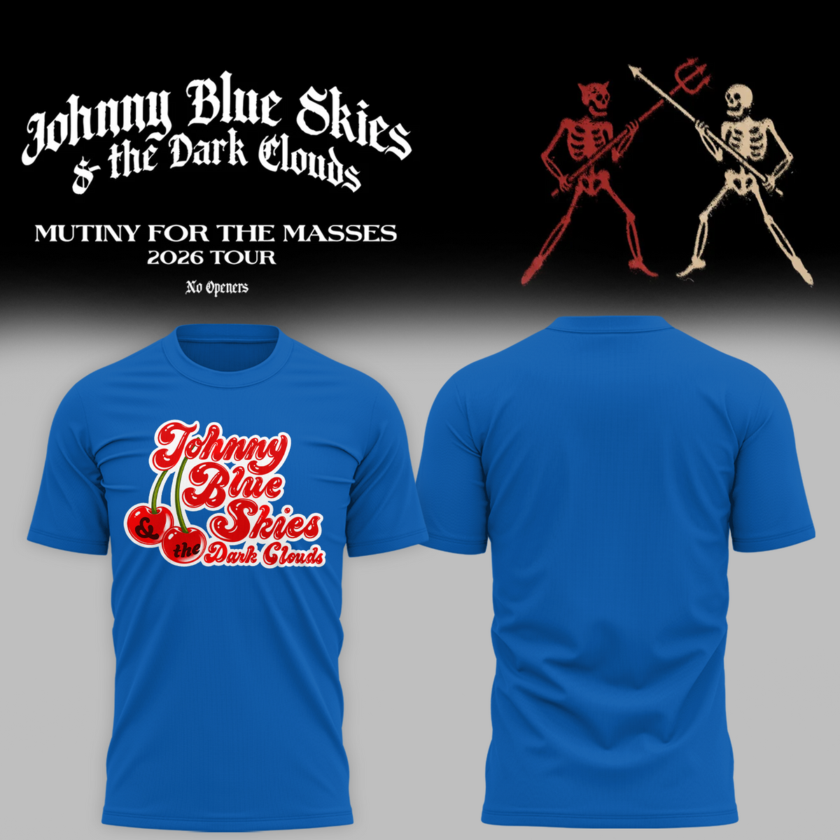 Johnny Blue Cherry Pop Rock - Mutiny for the Masses 2026 Tour T-Shirt