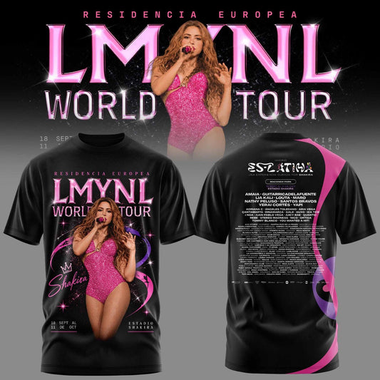 SHKR Residencia Europea World Tour Graphic T-Shirt 3D AOP V1