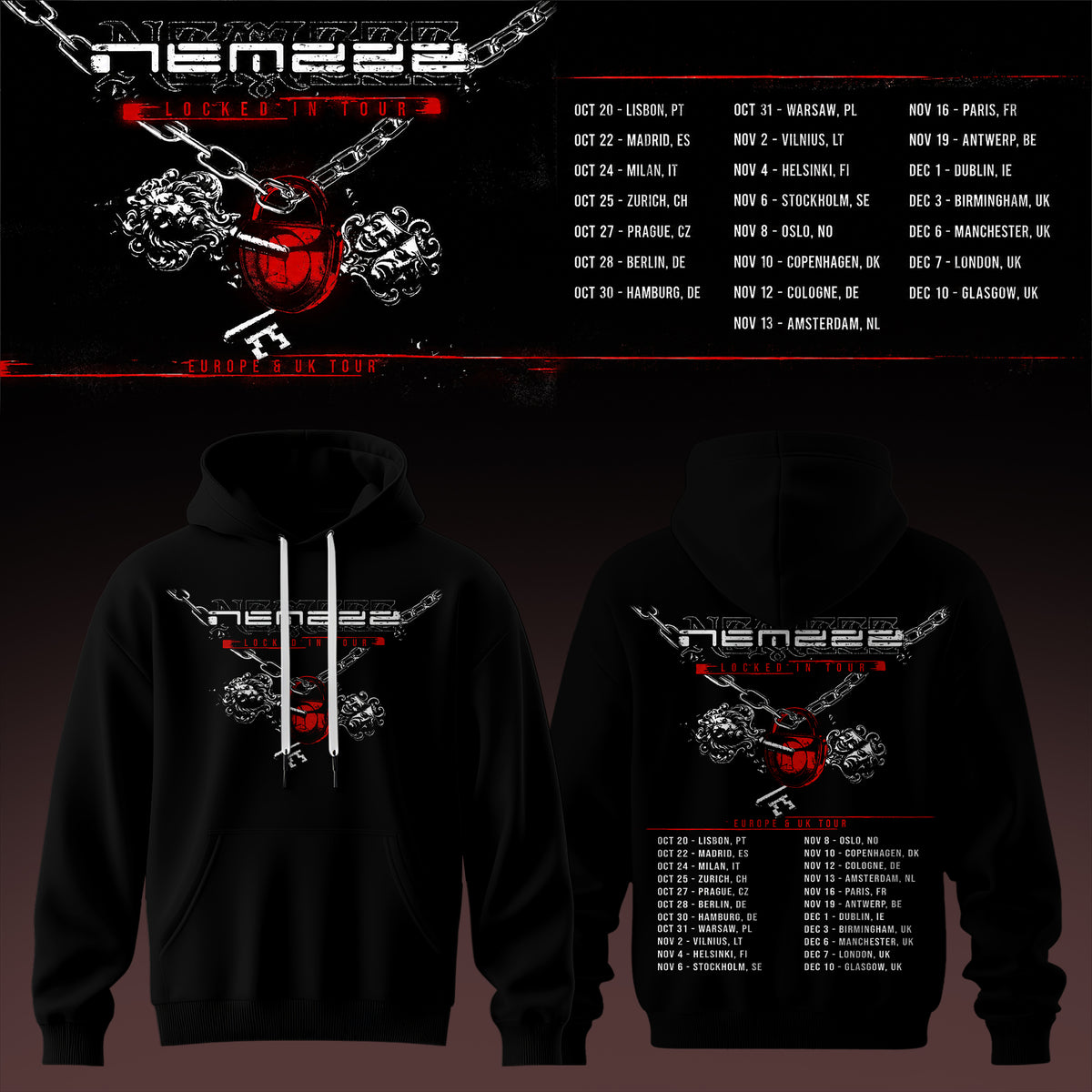 _NMZ Locked In Tour 3D Graphic Hoodie V2